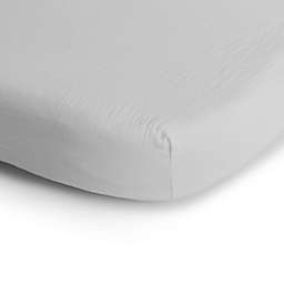 Mushie Extra-Soft Muslin Crib Sheet in White