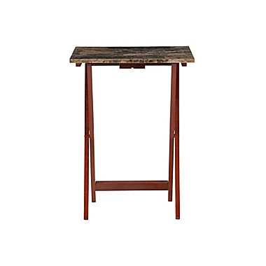 Tray Table Set in Marble Brown. View a larger version of this product image.
