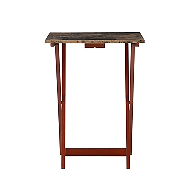 Tray Table Set in Marble Brown. View a larger version of this product image.
