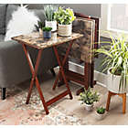 Alternate image 1 for Tray Table Set in Marble Brown