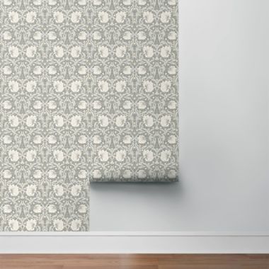 NextWall® Primrose Floral Peel and Stick Wallpaper in Grey | Bed Bath