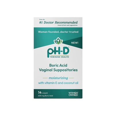 pH-D&reg; 14-Count Boric Acid Moisturizing Suppository