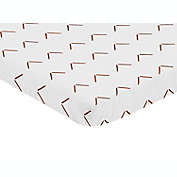 Sweet Jojo Designs&reg; Dinosaur Arrow Mini Crib Sheet in White