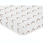 Alternate image 0 for Sweet Jojo Design&reg; Dinosaur Arrow Crib Sheet in White