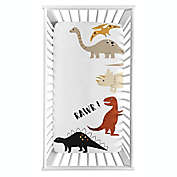 Sweet Jojo Designs&reg; Mod Dinosaur Photo Op Fitted Crib Sheet in Orange/Black