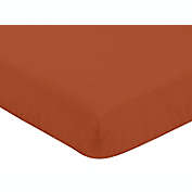 Sweet Jojo Designs&reg; Solid Fitted Crib Sheet in Rust Orange
