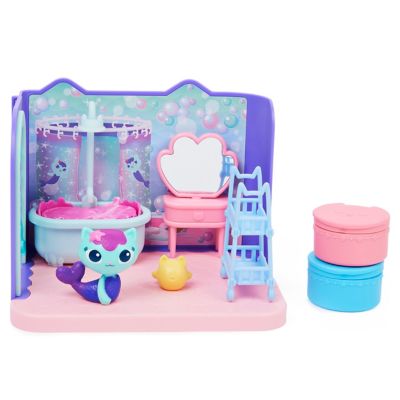 Gabby's Dollhouse 10-Piece MerCat Primp and Pamper Bathroom Play Set