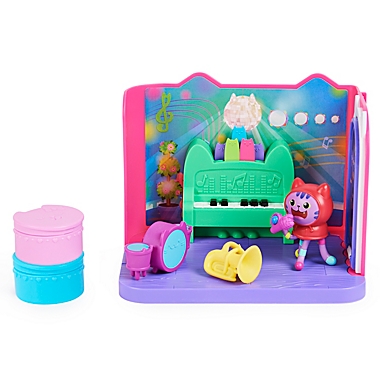 Gabby&#39;s Dollhouse 7-Piece DJ Catnip Groovy Music Room Play Set. View a larger version of this product image.