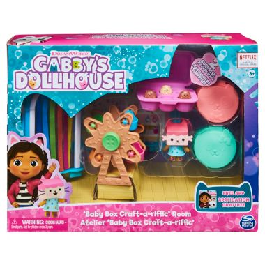 Gabby&#39;s Dollhouse 7-Piece Baby Box Craft-a-riffic Room Play Set. View a larger version of this product image.