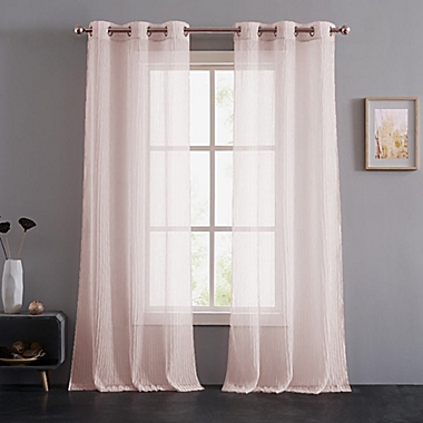 Juicy Couture&reg; Marnie 84-Inch Light Filtering Window Curtain Panels in Blush (Set of 2). View a larger version of this product image.