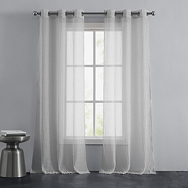 Juicy Couture&reg; Marnie 96-Inch Light Filtering Window Curtain Panels in Light Grey (Set of 2). View a larger version of this product image.