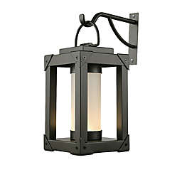 Globe Electric Rhye Integrated LED Lantern Wall Sconce in Bronze