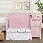 Alternate image 3 for Dream On Me Jayden 4-in-1 Full Panel Convertible Mini Crib and Changer in Pink