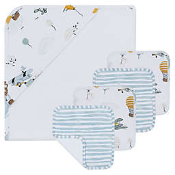 Living Textiles 5-Piece Up Up and Away Bath Gift Set in Blue