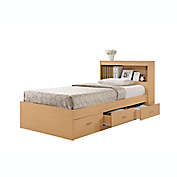 Hodedah&reg; Twin Captain Bed with Storage