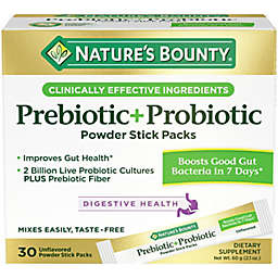 Nature's Bounty® 30-Count Prebiotic + Probiotic Powder Stick Packs
