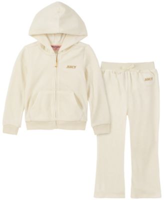 Juicy Couture&reg; 2-Piece Velour Jogger Set in Egret