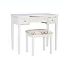 Alternate image 5 for Folding-Top 2-Piece Vanity Set with Butterfly-Print Bench in White
