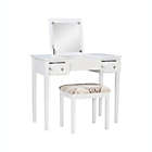 Alternate image 12 for Folding-Top 2-Piece Vanity Set with Butterfly-Print Bench in White