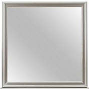 HomeRoots Sleek 38-Inch Square Wall Mirror in Silver