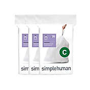 simplehuman&reg; Code C 10-12-Liter Custom Fit Liners in White