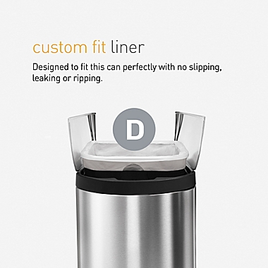 simplehuman&reg; Code D 60-Pack 20-Liter Custom-Fit Recycling Liners in Blue. View a larger version of this product image.