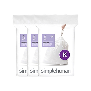 simplehuman&reg; Code K 60-Pack 35-45-Liter Custom Fit Liners. View a larger version of this product image.