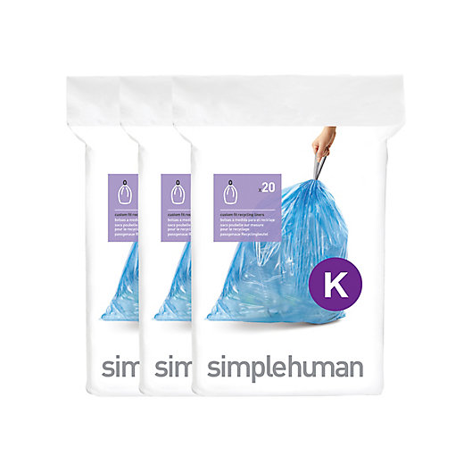 Pack of 2 Simplehuman® Code K 20-Pack 35-45 Liter Custom Fit Liners 
