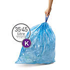 Alternate image 1 for simplehuman&reg; Code K 60-Pack 35-45-Liter Custom-Fit Recycling Liners in Blue