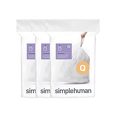 simplehuman&reg; Code Q 60-Pack 50-65-Liter Custom Fit Liners. View a larger version of this product image.