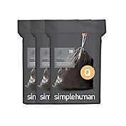 simplehuman&reg; Code Q 60-Pack 50-65-Liter Odorsorb Custom Fit Liners in Black