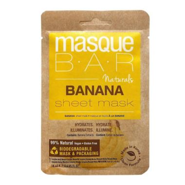 MasqueBAR&trade; Naturals Banana Sheet Mask. View a larger version of this product image.