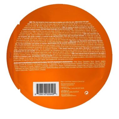 MasqueBAR&trade; Hallyu Jeju Brightening Tangerine Sheet Mask. View a larger version of this product image.