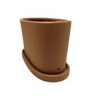 Alternate image 1 for Small Outdoor Pot Planter with Saucer in Terracotta