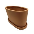 Alternate image 3 for Small Outdoor Pot Planter with Saucer in Terracotta