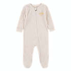 Alternate image 0 for Nike&reg; Size 3M Ribbed Zip-Up Footed Coverall in Pale Ivory Heather
