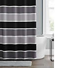 Alternate image 2 for Simply Essential&trade; 72-Inch x 72-Inch Colorblock Shower Curtain in Grey Multi