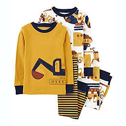 carter's® Size 4T 4-Piece Construction 100% Snug Fit Cotton PJs in Yellow