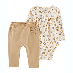 carter's® 2-Piece Leopard Pant and Bodysuit Set in Brown