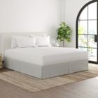 Alternate image 1 for Home Collection Pleated California King Bed Skirt in Light Grey