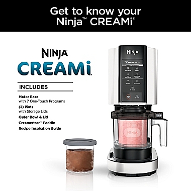 Ninja&trade; CREAMi&trade;  7 One-Touch Program Ice Cream Maker in White. View a larger version of this product image.
