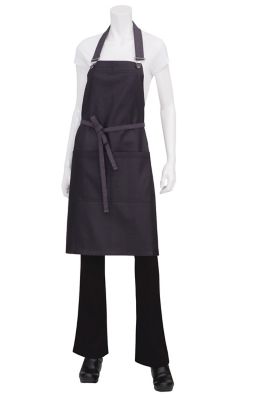 Chef Works&reg; Boulder Denim Bib Apron in Black/Purple