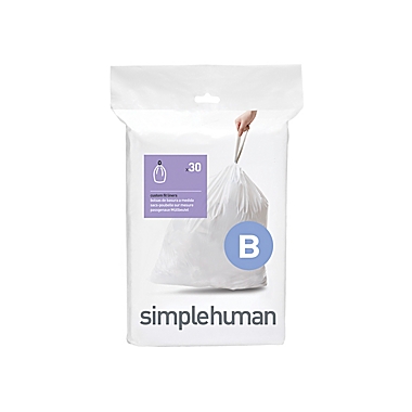 simplehuman&reg; Code B 30-Pack 6-Liter Custom Fit Liners. View a larger version of this product image.