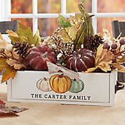Fall Family Pumpkins Personalized Wooden Box Centerpiece