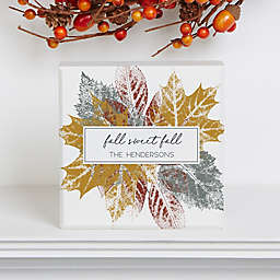 Stamped Leaves Personalized Single Shelf Sitter