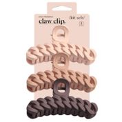 KITSCH 3-Piece Eco-Friendly Chain Claw Clip in Neutral