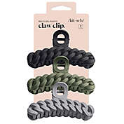 KITSCH 3-Piece Eco-Friendly Chain Claw Clip in Black