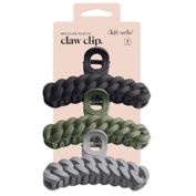 KITSCH 3-Piece Eco-Friendly Chain Claw Clip in Black