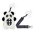 Alternate image 0 for BooginHead&reg; PaciPlush Pal Panda with Pacifier Holder &amp; Clip in Black &amp; White Plaid