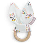 Alternate image 1 for BooginHead&reg; BunBun Baby Teether &amp; Pacifier Clip Combo in Pink Rainbows